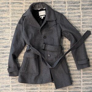 Gray Women's Belted Coat Banana Republic